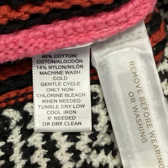 Ann Taylor Loft Black White Textured Knit Long Sleeve Pullover Sweater Top Sz XS - Picture 5 of 5